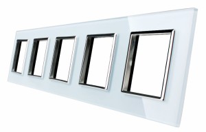 GPF-5-61 Pięciokrotna biała ramka szklana LIVOLO