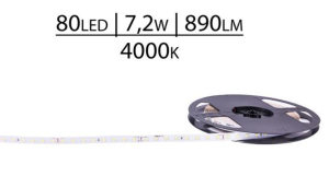TAŚMA PREMIUM 24V SMD2835 80 LED 4000K 890lm