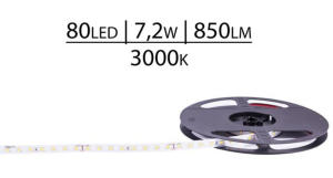 TAŚMA PREMIUM 24V SMD2835 80 LED 3000K 850lm