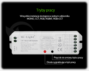 STEROWNIK 8-STREFOWY RGB+CCT 5w1 MiLight LS2
