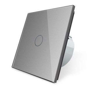 Włącznik dotykowy pojedynczy LIVOLO ZigBEE WiFi | Stalowo-szary