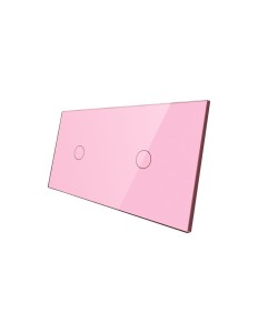 Podwójny panel szklany 1+1 LIVOLO 7011-67 różowy