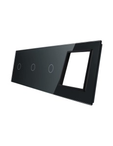 CZARNY PANEL SZKLANY 1+1+1+ MIEJSCE NA GNIAZDO 70111G-62