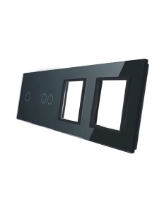 Poczwórny panel szklany LIVOLO 7012GG | Czarny
