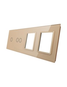 Poczwórny panel szklany LIVOLO 7012GG | Szampański