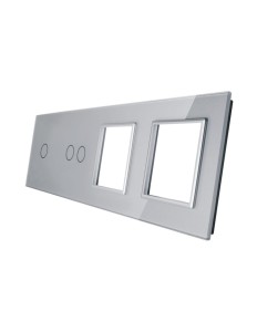 Poczwórny panel szklany LIVOLO 7012GG | srebrny