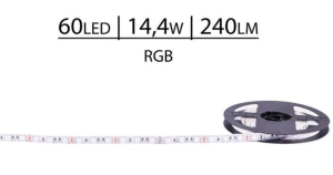TAŚMA ECONOMIC 24V SMD5050 60 LED RGB