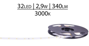 TAŚMA PREMIUM 24V SMD2835 32 LED 3000K 340lm