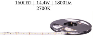 TAŚMA DELUX 24V SMD2835 160 LED 2700K 1800lm