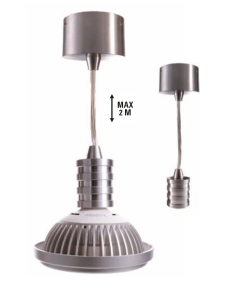 Lampa wisząca ES - srebrna