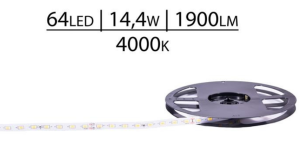 TAŚMA DELUXE+ 24V SMD5630 64LED 4000K Ra>80 1900lm