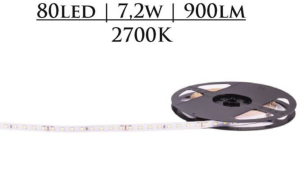 TAŚMA DELUX 24V SMD2835 80 LED 2700K 900lm