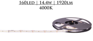 TAŚMA DELUX 24V SMD2835 160 LED 4000K 1920lm