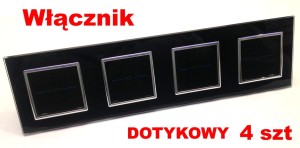 Włącznik touch and switch dotykowy x4 1+1+1+1 LIVOLO, z czarną ramką 
