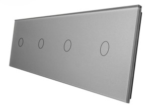701111-64 Szary panel szklany 1+1+1+1 LIVOLO 