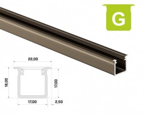 Profil LUMINES typ G inox anodowany