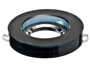 Oprawa rubin czarna szklana okrągła 90mm x 20mm