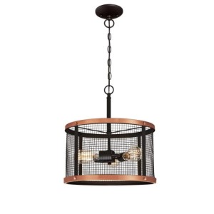 Lampa retro z siatkowym kloszem