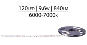 TAŚMA PREMIUM 12V SMD3528 120 LED 6000-7000K