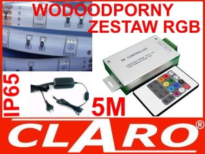 ZESTAW RGB 5 METRÓW WODOODPORNY  RADIOWY  PILOT  