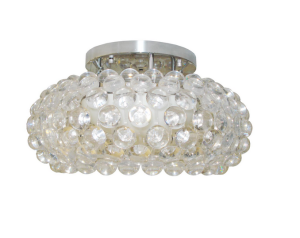 Lampa oprawa plafon SARA fi460*255mm 2xE27 transparentna akryl + szkło + metal Lampada Designe