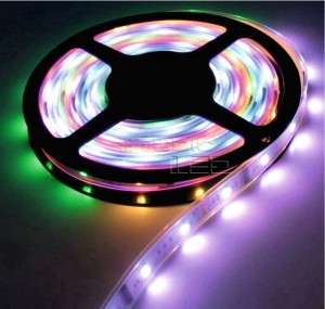TAŚMA LED RGB DMX 30 SMD 5050 5 METRÓW WODOODP. 