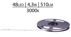 TAŚMA PREMIUM 24V SMD2835 48 LED 3000K 510lm