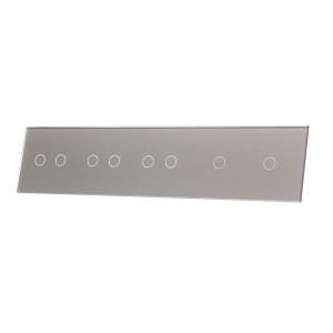 7011222-64 srebrny panel szklany 1+1+2+2+2 livolo