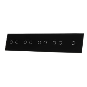 CZARNY PANEL SZKLANY 1+2+2+2+2 7012222-62 livolo