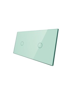  Podwójny panel szklany 1+1 LIVOLO 7011-68 zielony