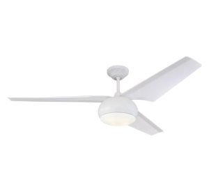 Wentylator LED biały MADELINE z pilotem 