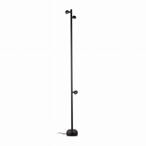 BROT Czarna lampa stojaca ogrodowa z przewodem 71257 Faro