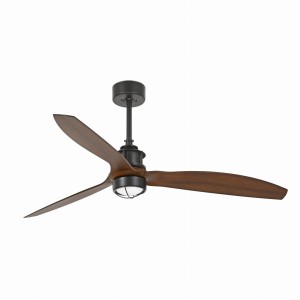 JUST FAN LED Miedziano-czarny wentylator sufitowy Faro 33418-10