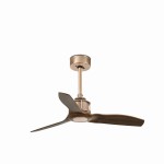 JUST FAN Miedziano-drewniany wentylator sufitowy 81cm Faro 33423