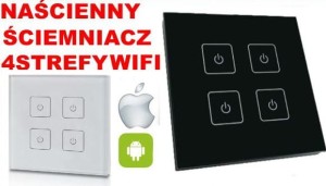 NAŚCIENNY STREFOWY STEROWNIK  ŚCIEMNIACZ LED CL-201W-D
