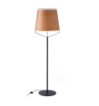 Lampa podłogowa z drewnianym abażurem Stood 29847 FARO