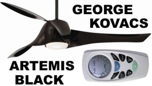 Wentylator sufitowy ARTEMIS BLACK 147 cm z pilotem
