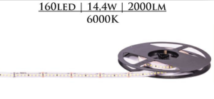 TAŚMA DELUX 24V SMD2835 160 LED 6000K 2000lm
