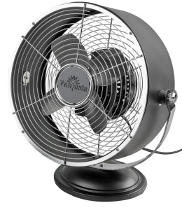 Wentylator biurkowy RETRO - Czarny mat
