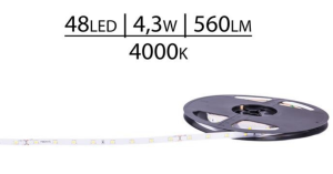 TAŚMA PREMIUM 24V SMD2835 48 LED 4000K 535lm
