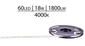 TAŚMA DELUXE+ 12V SMD5630 60LED 4000K Ra>80 1800lm