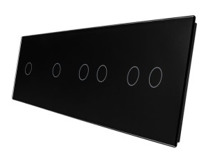 701122-62 Czarny panel szklany 1+1+2+2 LIVOLO