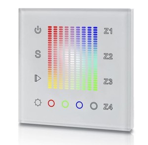 NAŚCIENNY STEROWNIK  LED RGBW CL-301W-RGB BIAŁY