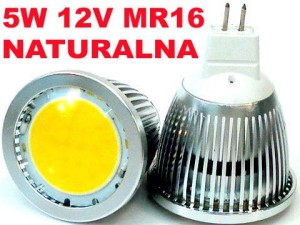 ŻARÓWKA LED COB 5W 400L MR16 12V NATURALNA CLARO