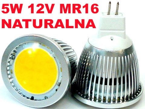 CIEPŁA ŻARÓWKA LED COB 5W 400L MR16 12V NATURALNA CLARO