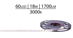 TAŚMA DELUXE+ 12V SMD5630 60LED 3000K Ra>80 1700lm