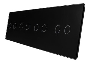 702222-62 Czarny panel szklany 2+2+2+2 LIVOLO