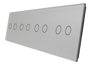 702222-64 Szary panel szklany 2+2+2+2 LIVOLO 