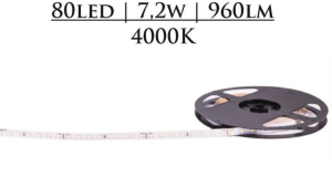 TAŚMA DELUX 24V SMD2835 80 LED 4000K 960lm