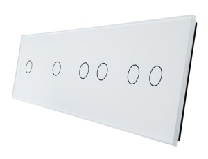 701122-61 Biały panel szklany 1+1+2+2 LIVOLO